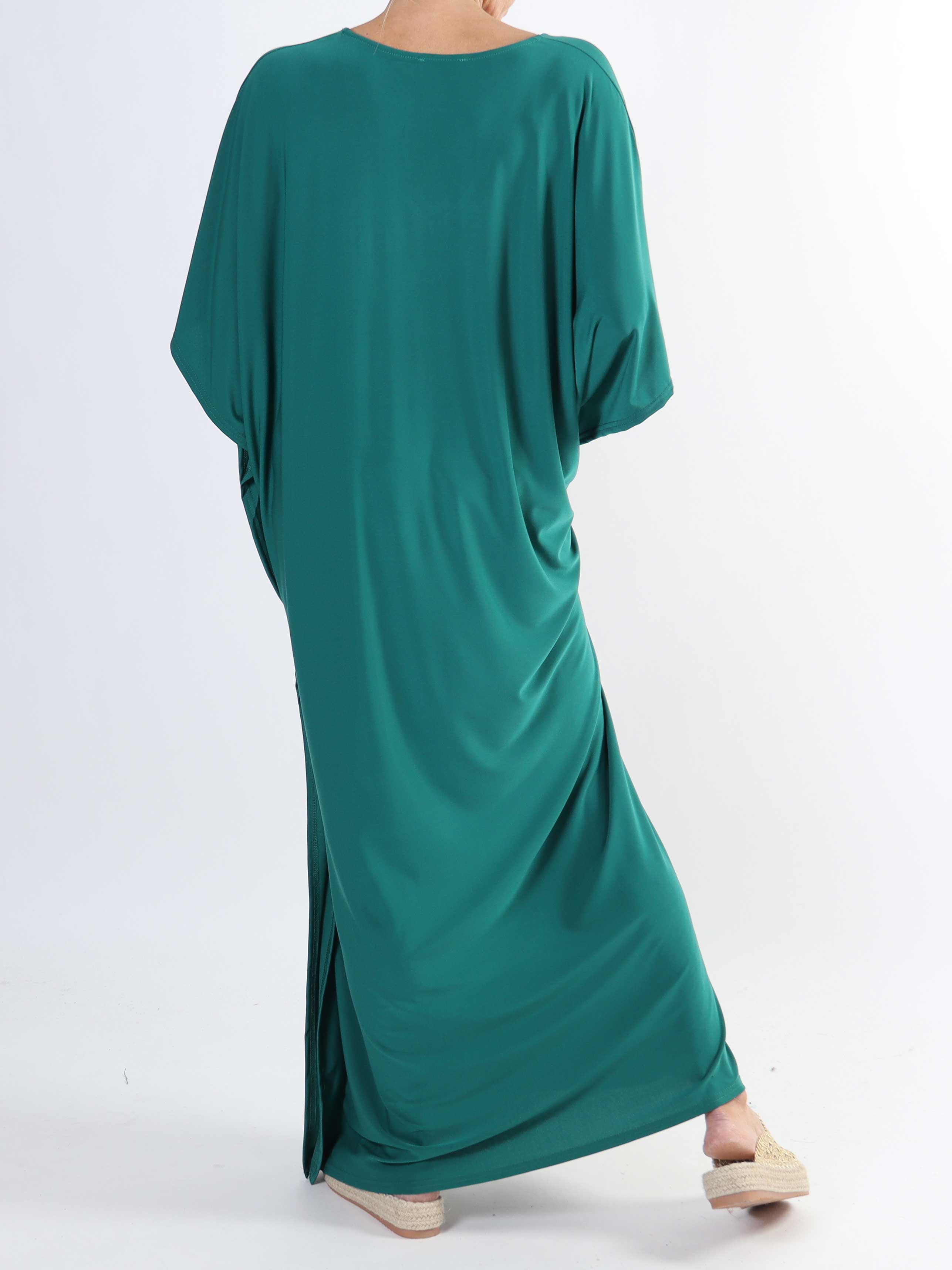 Azmina Plain Long - enfärgad stretchig tunika i stora storlekar